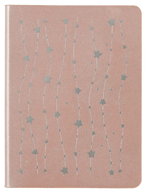Записная книжка А6 64л лин. "PEARL. Сахарная вата" иск.кожа, эфф.перламутра, тиснен.фольгой, тонир.торцы, ляссе
