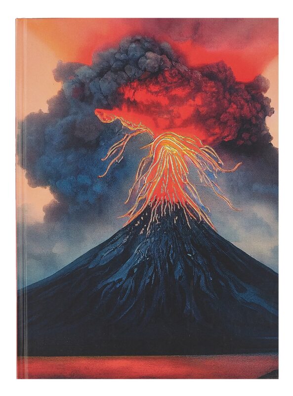 Книга для записей А4 200л кл. "Вулкан" 7БЦ, мат.лам, тиснение фольгой, офсет, ляссе