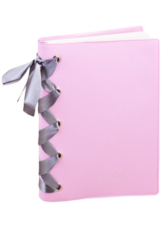 Записная книжка А6+ 96л лин. "Le Petit" розов., мягк.переплет, декор.шнуровка, 2 ляссе, инд.уп.