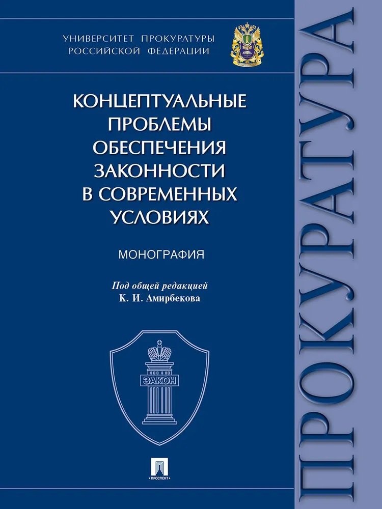Концептуальные проблемы обеспечения законности в современных условиях. Монография
