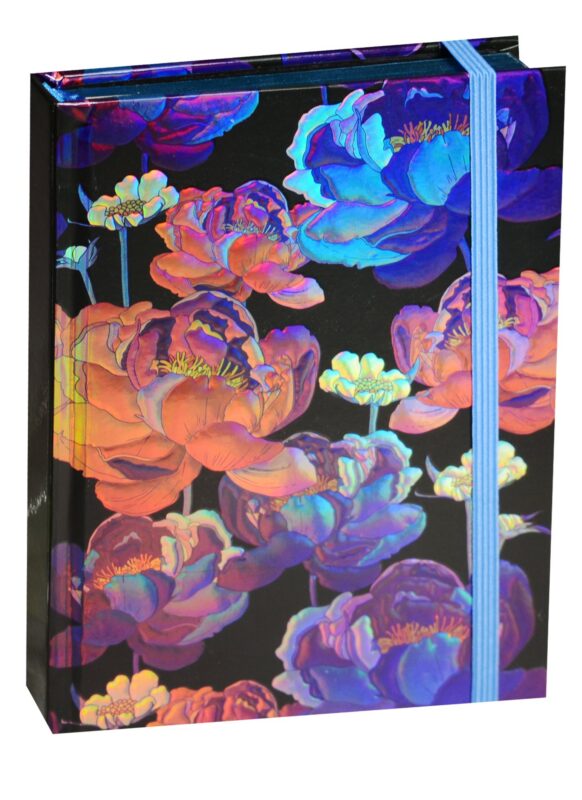 Ежедневник недат. А6 80л "ВОЛШЕБНЫЕ ЦВЕТЫ" 7БЦ, гологр, конгрев, внутр.карман, цв.срез, Феникс