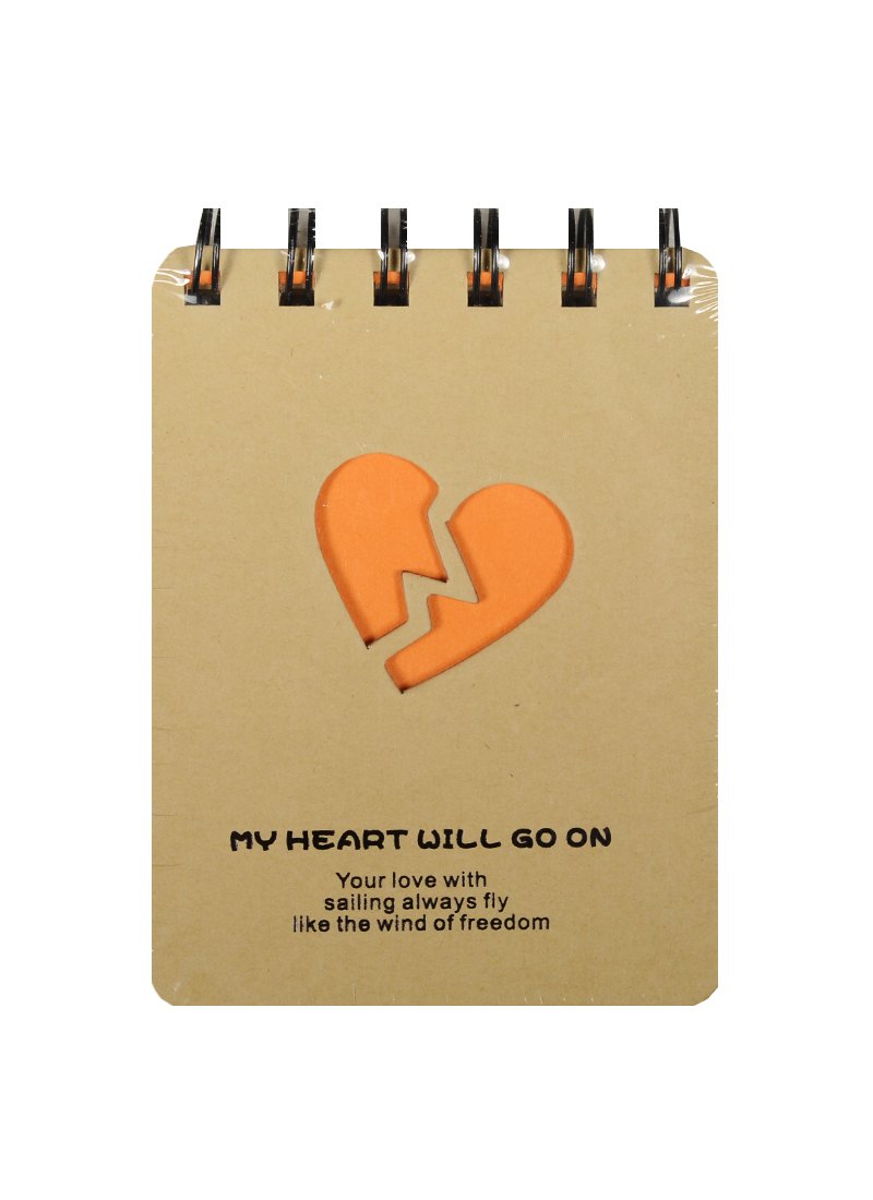 Блокнот А7 100л "My Heart" картон. обложка, нелинован. тонир. блок, ассорти, Haich