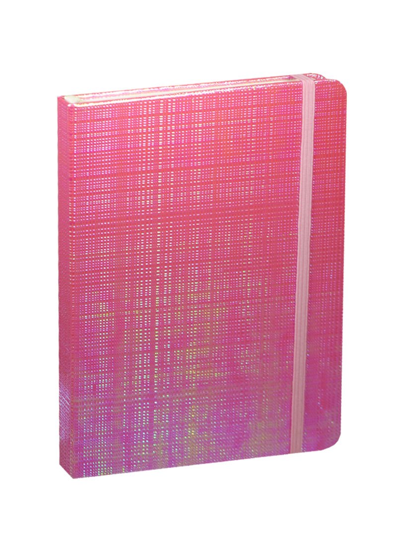 Книга для записей А5 80л кл. "Перламутр розовый" на резинке