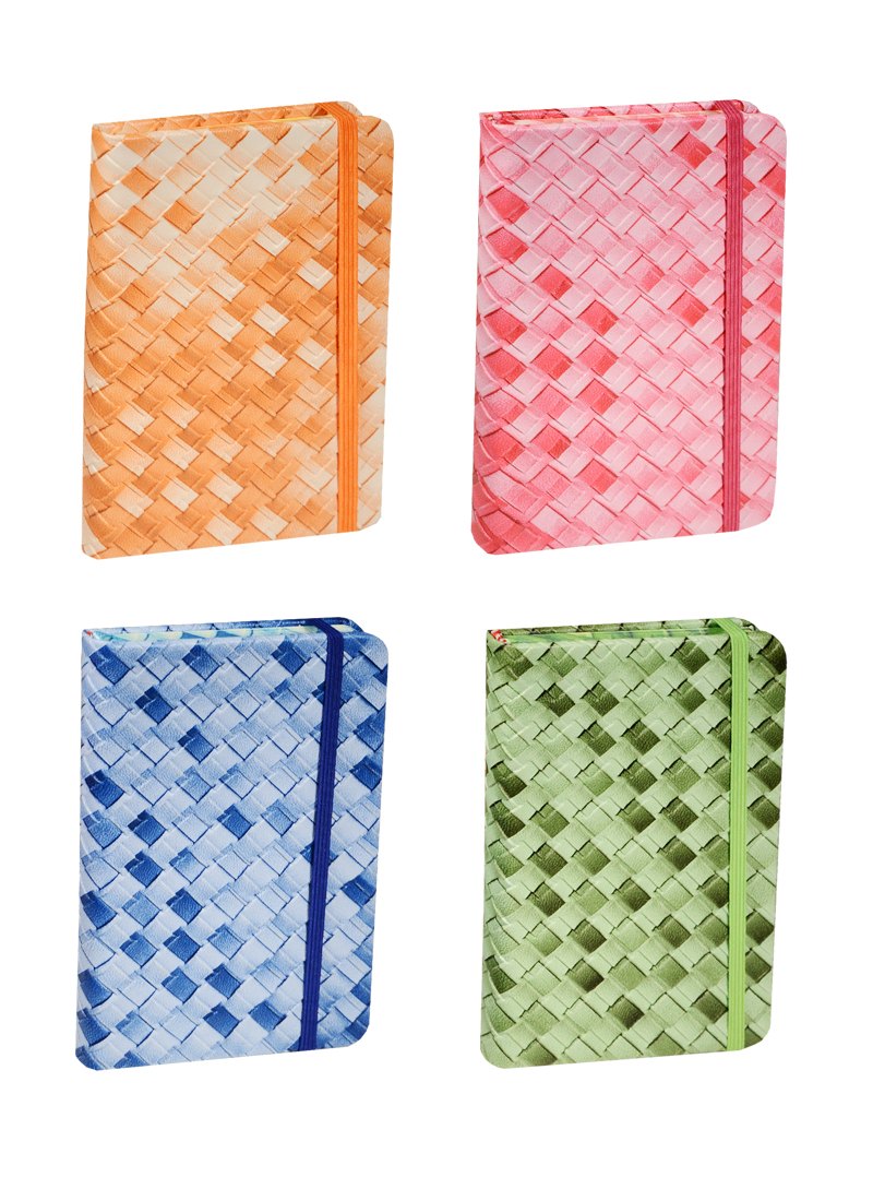Записная книжка А6 192л "Плетение" на резинке, инд.уп., SD