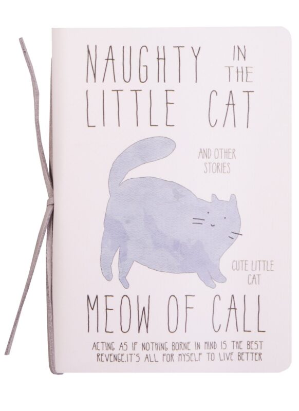 Записная книжка А6 58л "Meow of call", сшивка цв.веревкой, цветной внутр.блок