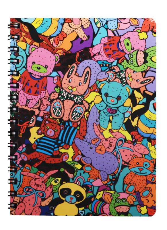 Записная книжка А6 80л кл. "Плюшевые игрушки" спираль, Kairui