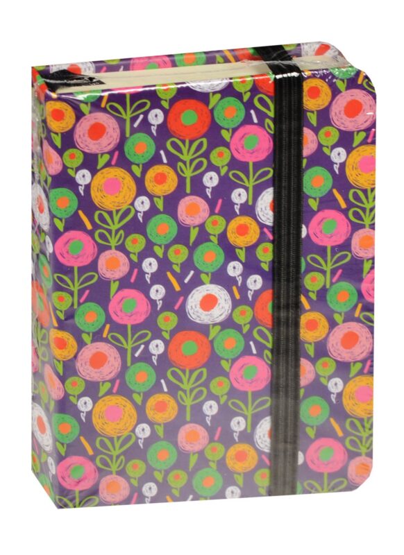 Записная книжка А7 96л кл. "Цветочки в горошек" 7БЦ, Kairui