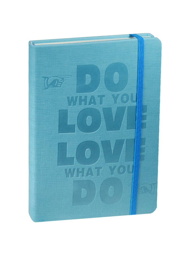 Книга для записей А5 96л "Love" бирюзовая, Link Art