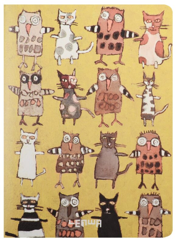 Записная книжка А6 48л кл. "Kathy`s animal" карт.обл., тонир.внутр.блок, сшивка, LENWA
