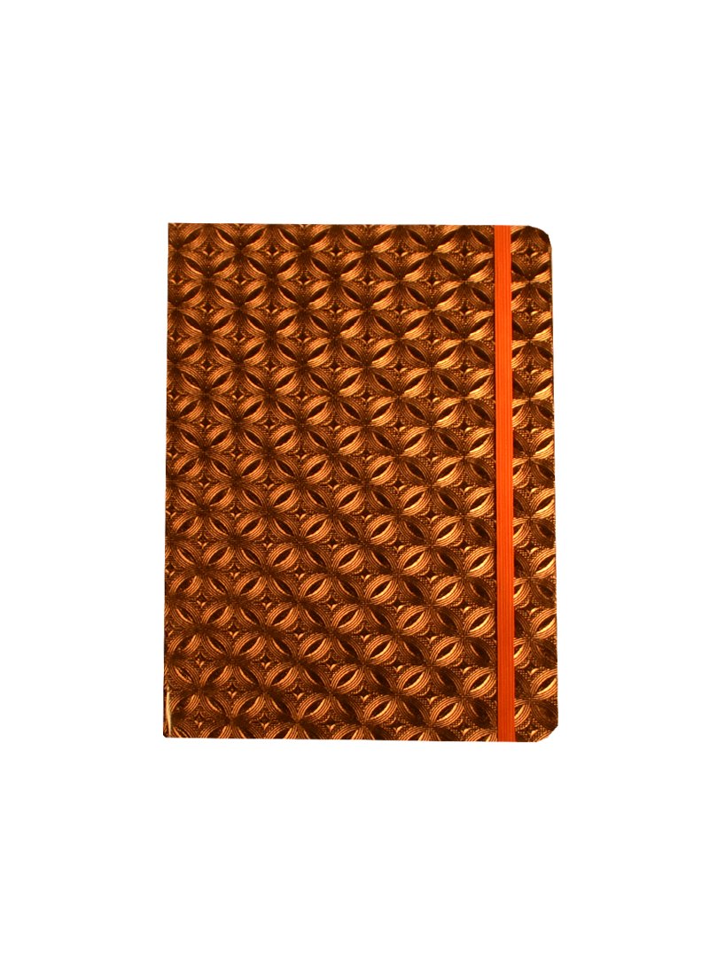 Книга для записей А5 "Бронзовая голограмма" 7БЦ, ляссе, инд.уп.