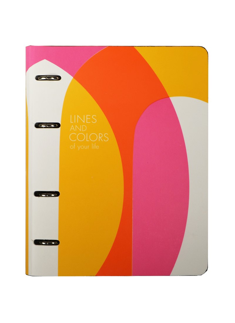 Папка-обложка для тетради со сменными блоками А5 "Life`s colors" кожзам, инд.уп., IN FOLIO