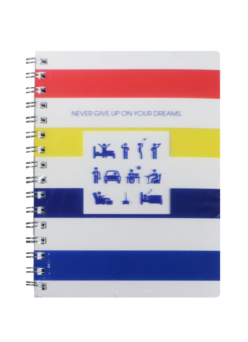 Блокнот А6 96л "Colors" пласт.обл., бок.спираль, скругл.углы, IN FOLIO