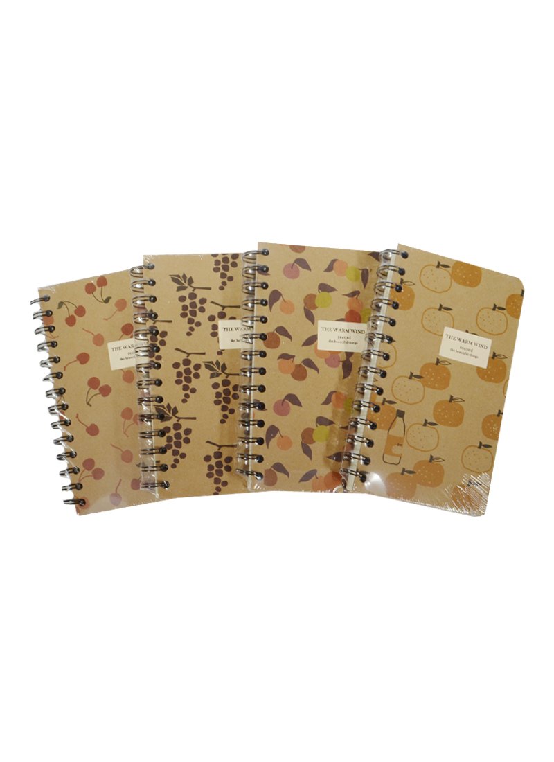 Записная книжка А6+ 192л лин. "The warm wind" 7БЦ, спираль, ассорти, Haich