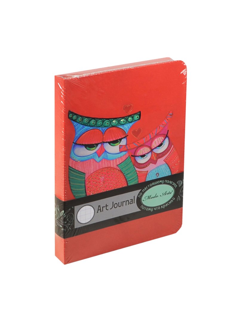 Записная книжка А6+ 80л кл. "Совы. Owls" тонир.бумага, тв.переплет, тисн.золотом, ляссе, ассорти, MODO ARTE