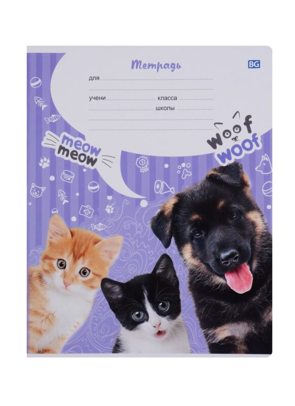 Тетрадь в линейку BG, "Друзья", 12 листов, в ассортименте