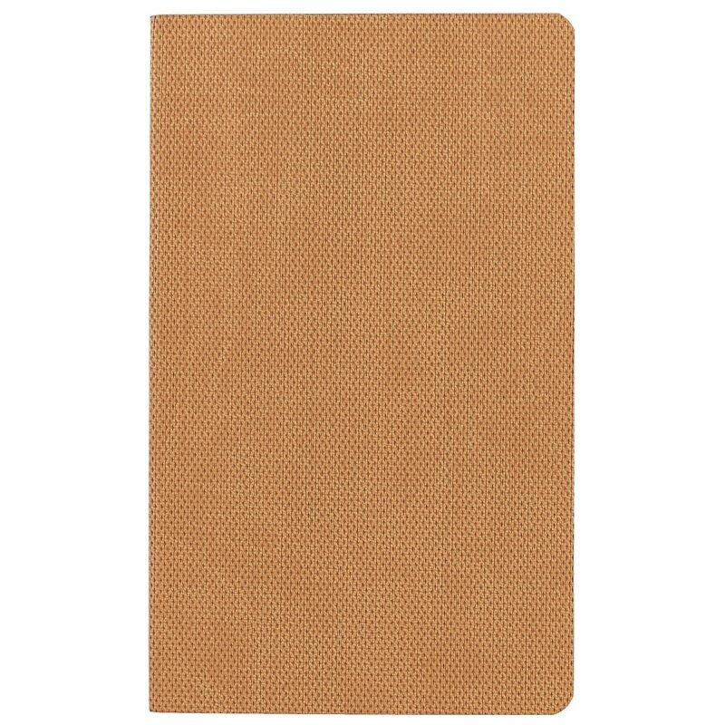 Бизнес-блокнот А5 128л кл. "DOBBY" бежевый, лайт, интегр.переплет, тонир.блок, Hatber