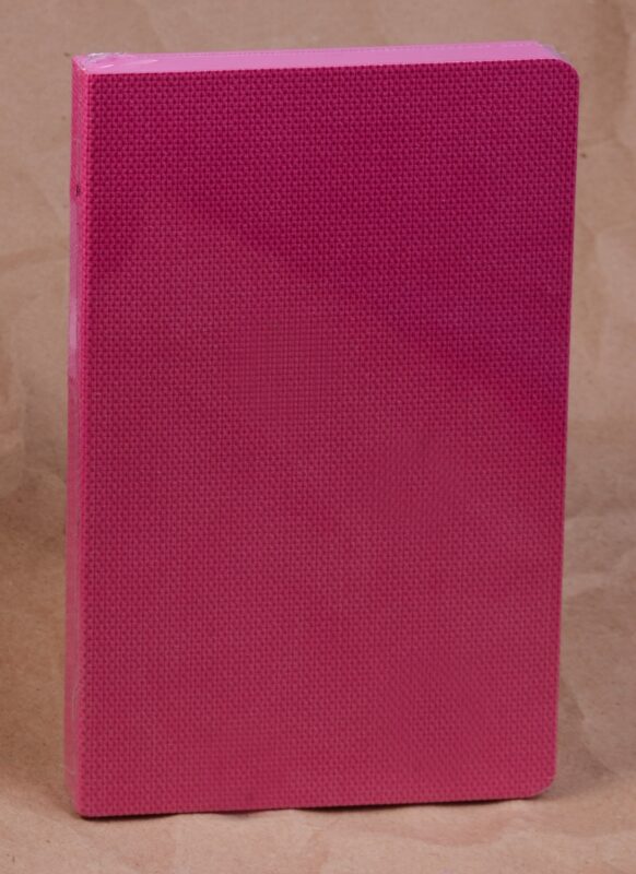 Бизнес-блокнот А5 128л кл. "DOBBY" розовый, лайт, интегр.переплет, цветн.срез, Hatber