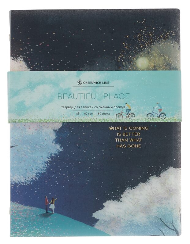 Тетрадь на кольцах в клетку Greenwich Line, Beautiful place, 80 листов