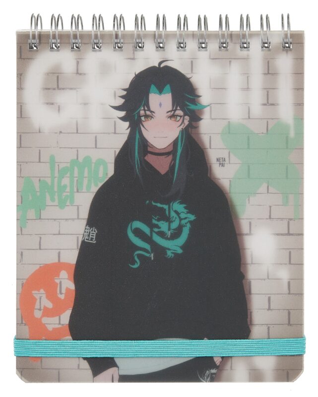 Блокнот А6+ 100л кл. "Hello! 6" мат.пласт, спираль, фикс.резинка