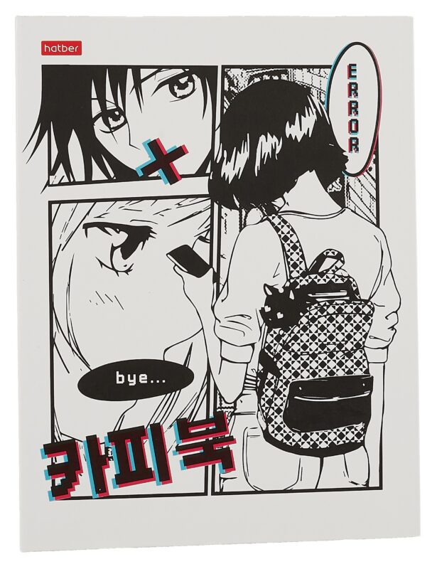 Папка-обложка для тетради со сменными блоками А5 "Аниме комикс" 2 кольца, глянц.ламин., ассорти