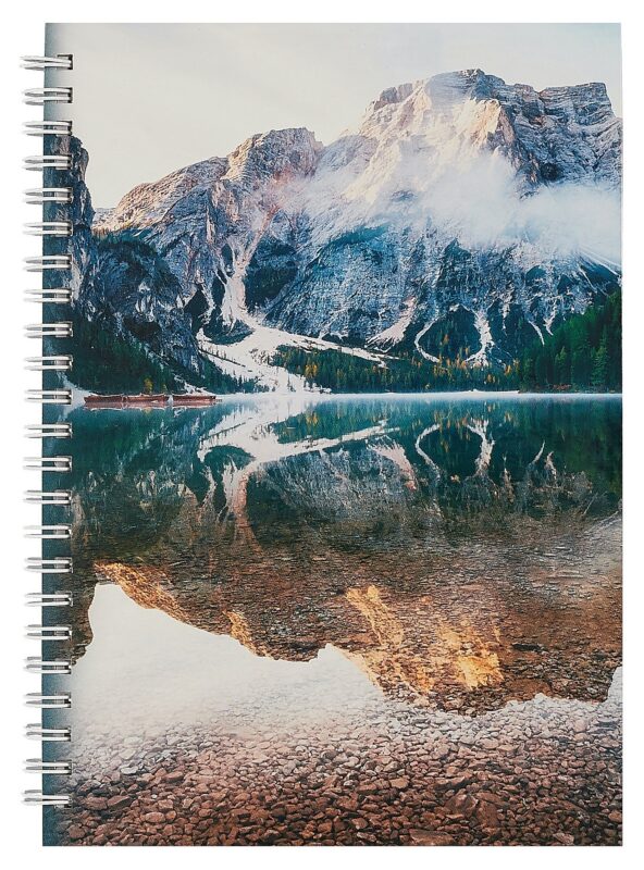 Тетрадь в линейку Listoff, "Пейзаж в горах", 100 листов