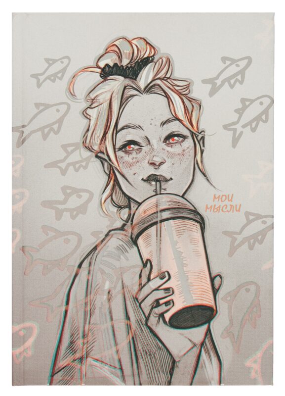 Книга для записей А5 80л кл. "Street story (Эксклюзив)" 7БЦламинация soft touch, печать по фольге, офсет