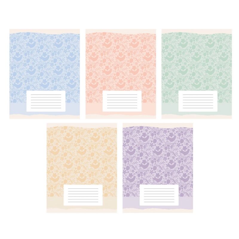 Тетрадь в линейку Listoff, "Узоры (Универсальная плашка)", 18 листов, в ассортименте