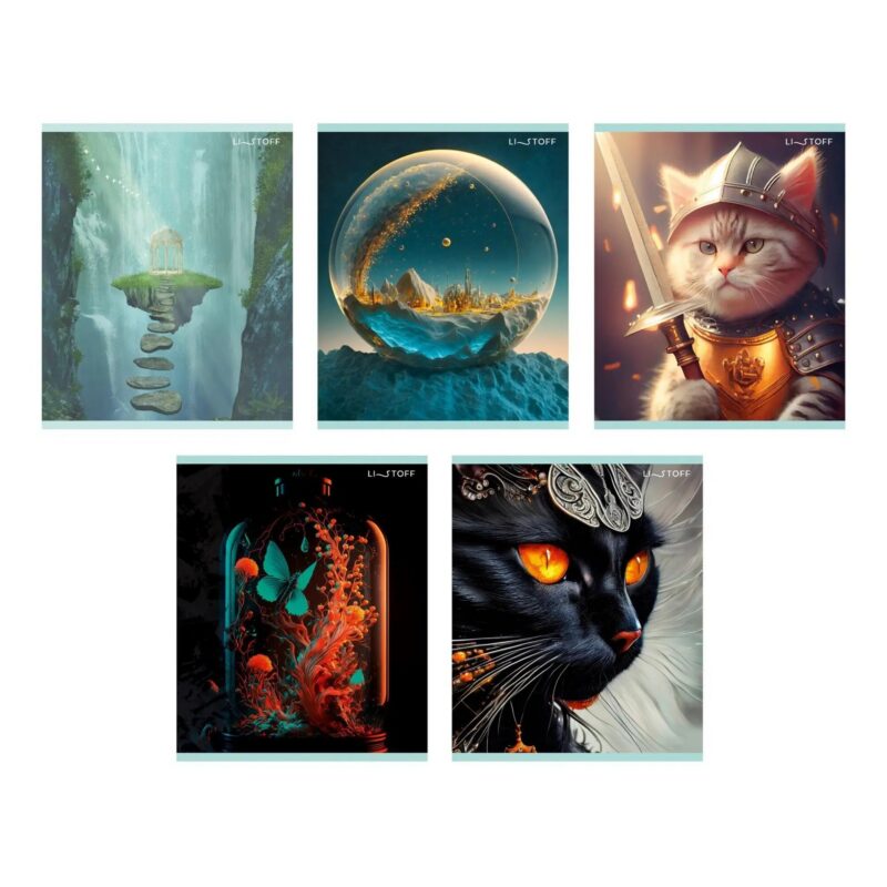 Тетрадь в клетку Listoff, "Фантастическая серия", 48 листов, в ассортименте