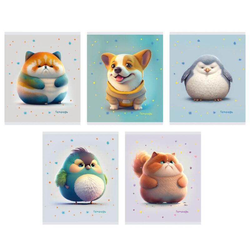 Тетрадь в клетку Listoff, "Кругляши", 48 листов, в ассортименте