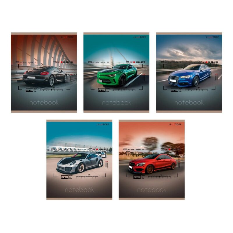 Тетрадь в клетку Listoff, "Скорость и драйв", 48 листов, в ассортименте