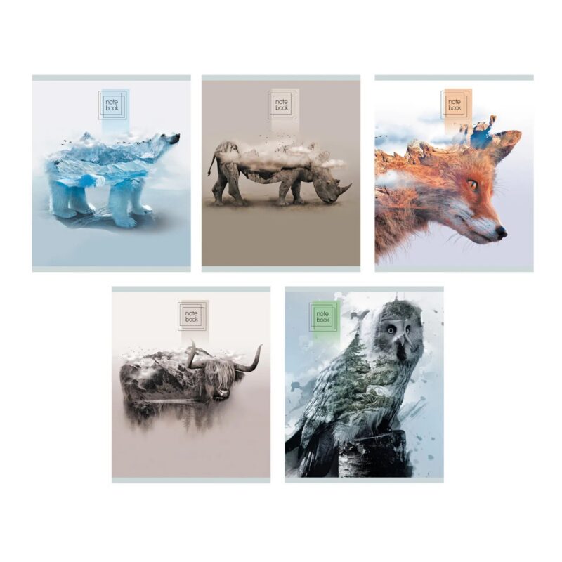 Тетрадь в клетку Listoff, "Стихия", 80 листов, в ассортименте