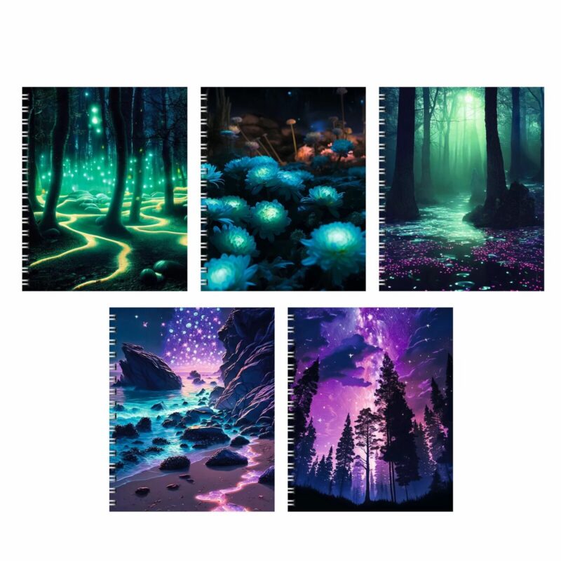 Тетрадь в клетку Listoff, "Фантастические пейзажи", 96 листов, в ассортименте