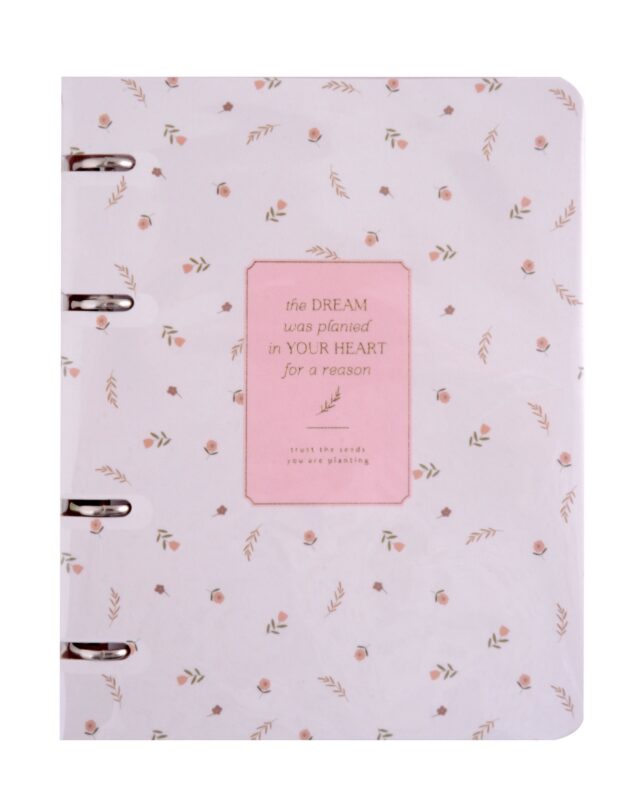 Тетрадь на кольцах в клетку Be Smart, April, 120 листов, белая