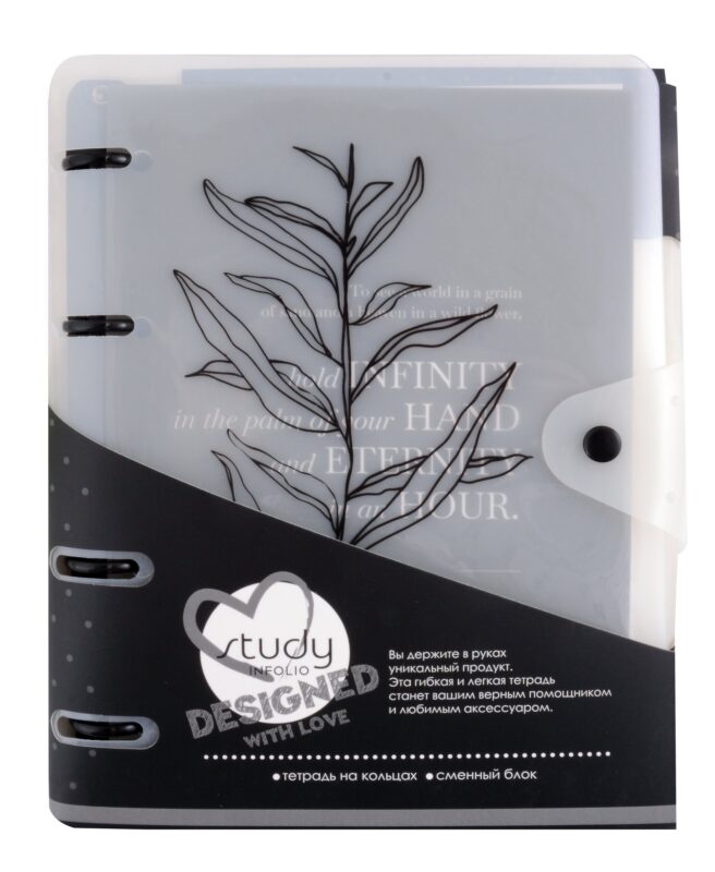 Тетрадь на кольцах в клетку InFolio, Poetry, 120 листов