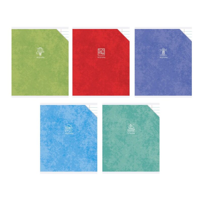 Тетрадь в линейку Listoff, "Микс", 80 листов, в ассортименте