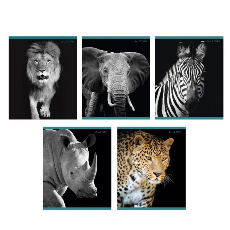 Тетрадь в клетку Listoff, "В мире дикой природы", 96 листов