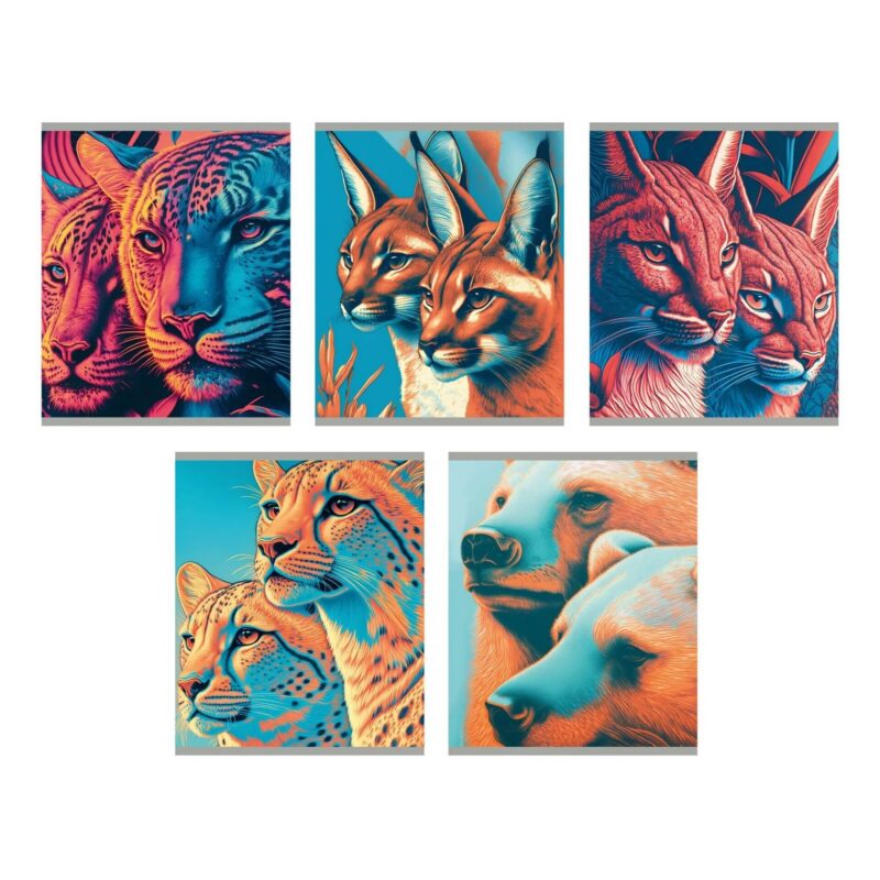 Тетрадь в линейку Listoff, "Дикая природа", 96 листов, в ассортименте