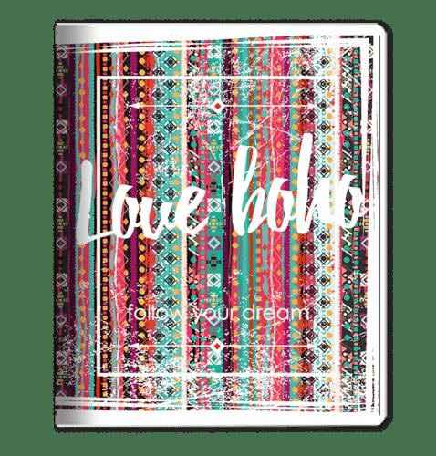 Тетрадь в клетку Be Smart, Boho, А5, 48 листов, красная