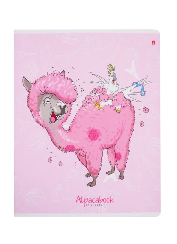 Тетрадь в клетку Альт, "Альпака и ее друзья", 48 листов, в ассортименте