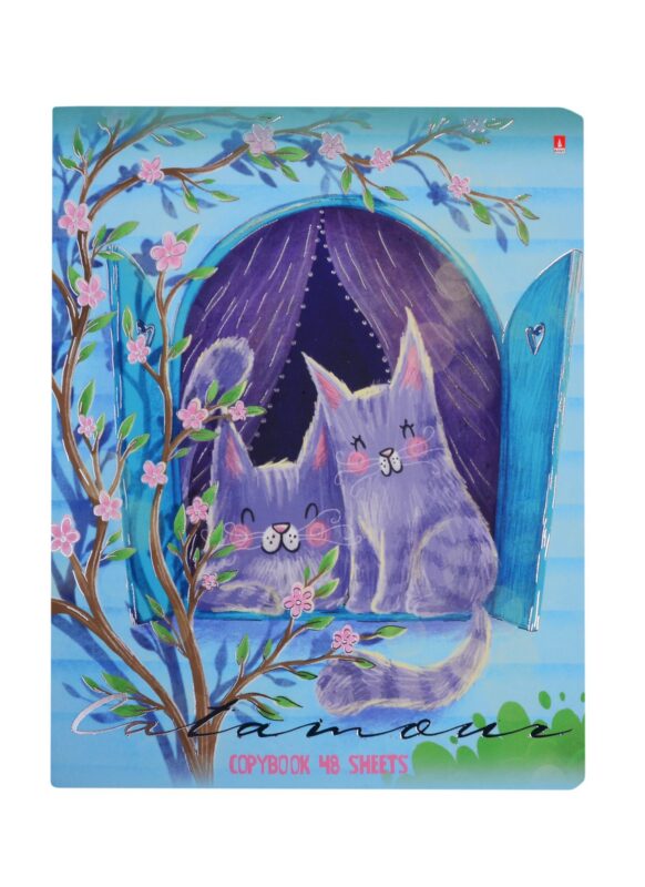 Тетрадь в клетку Альт, "Нежные котики", 48 листов, в ассортименте