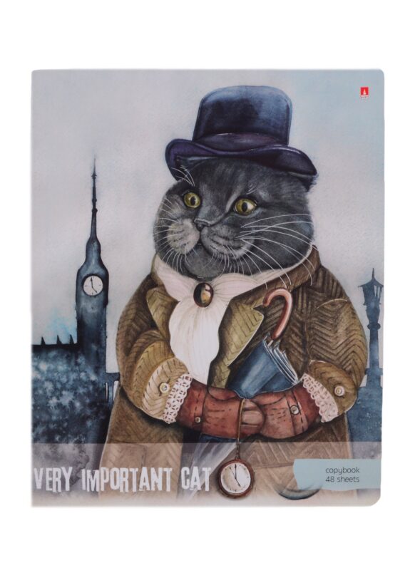 Тетрадь в клетку Альт, "Особо важные коты", 48 листов, в ассортименте