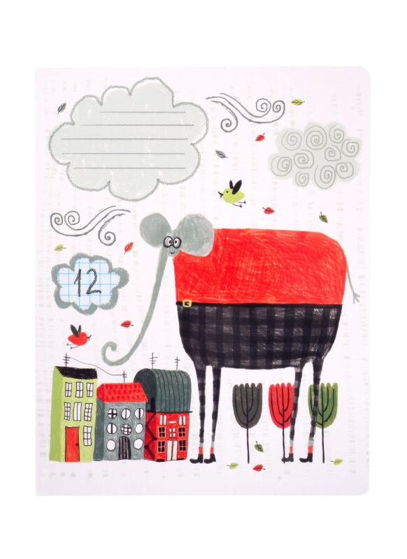 Тетрадь в клетку Academy Style, "Животные в городе", 12 листов, в ассортименте