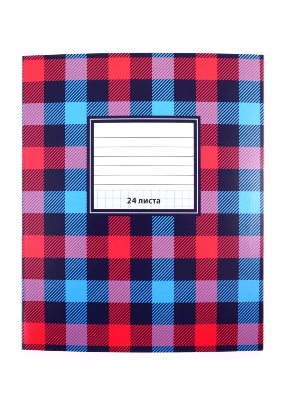 Тетрадь в клетку Academy Style, "Клетка", 24 листа, в ассортименте