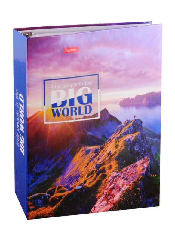 Тетрадь на кольцах в клетку Hatber, "Большой мир", 120 листов