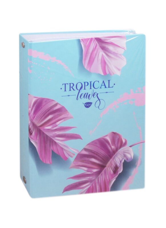 Тетрадь на кольцах в клетку Academy Style, "Монстера", 100 листов