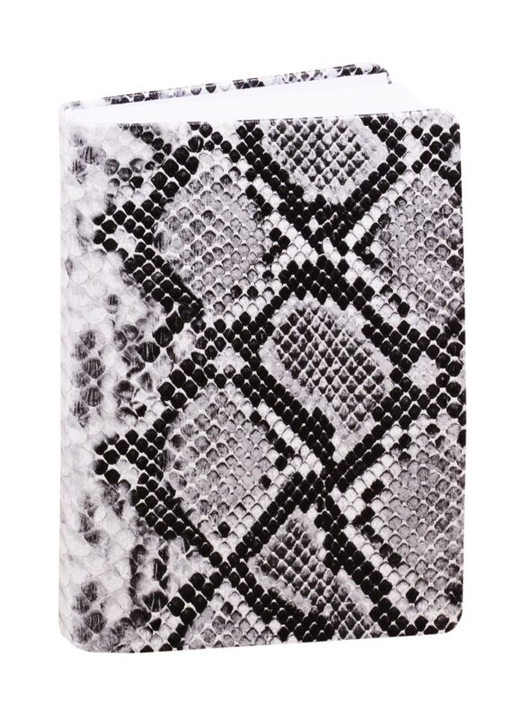 Ежедневник недат. А5 160л Snake серый, иск.кожа, интегр.переплет, обл.кожа змеи, ляссе