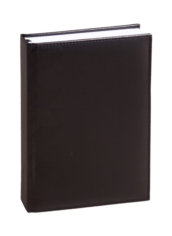 Ежедневник недат. А5 160л Сариф-эконом черный, кожзам, тв.переплет, обл.поролон, офсет, ляссе
