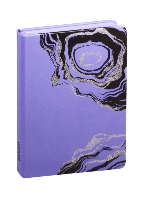 Ежедневник недат. А5 120л Виннер сиреневый, кожзам, тв. переплет, глиттер, офсет, ляссе