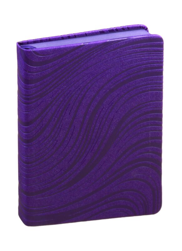 Ежедневник недат. А6 120л Шиммер фиолетовый, кожзам, тв. переплет, блинт.тиснение, тонир.блок, ляссе