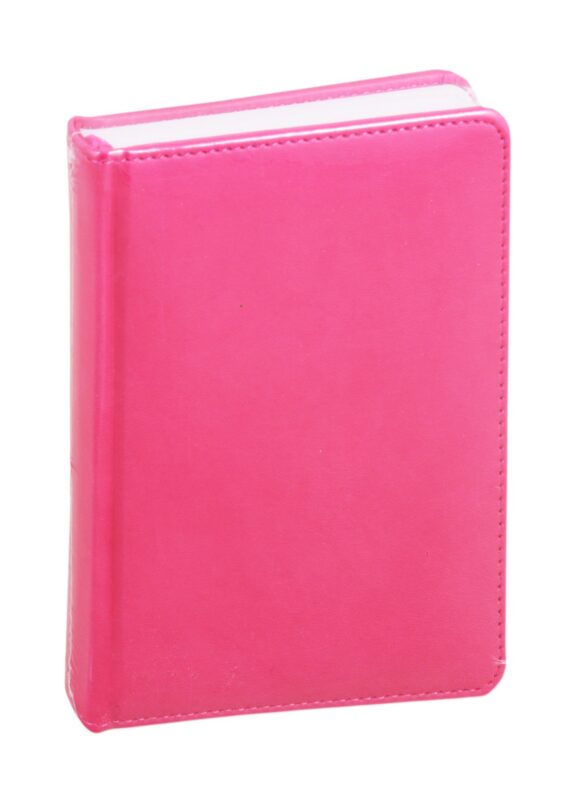 Ежедневник недат. А6 136л Base ярко-розовый, кожзам, тв.переплет, тонир.блок